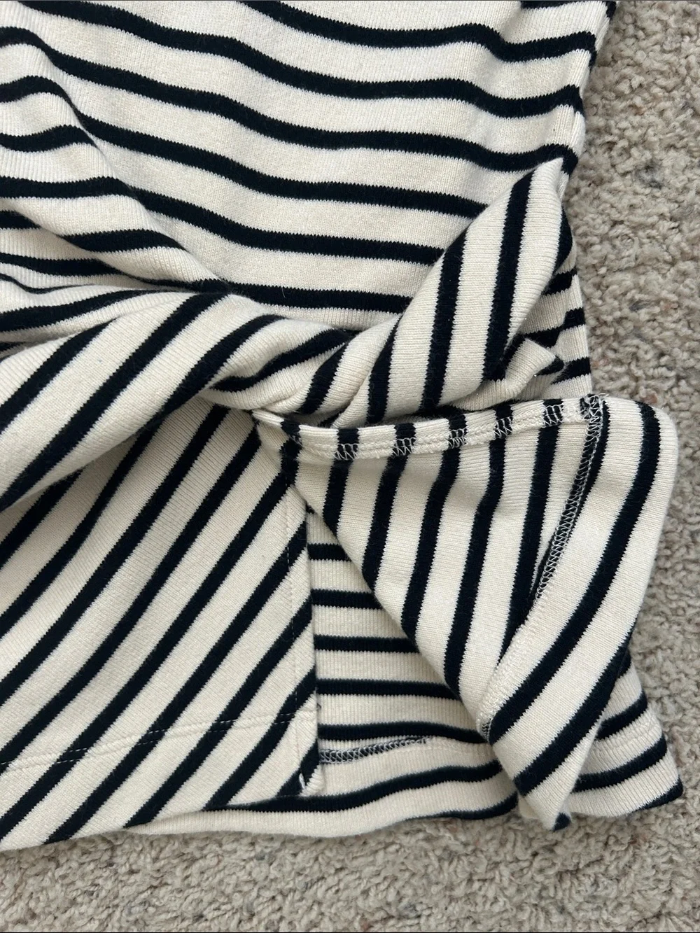 Tanya Taylor Carlita Top Cream and Black Striped Knit - Picture 10 of 11